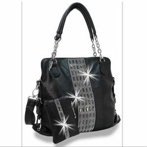 Rhinestone Bling Handbag Set